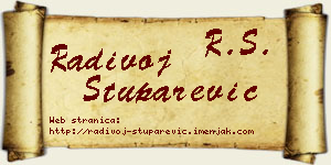 Radivoj Stuparević vizit kartica